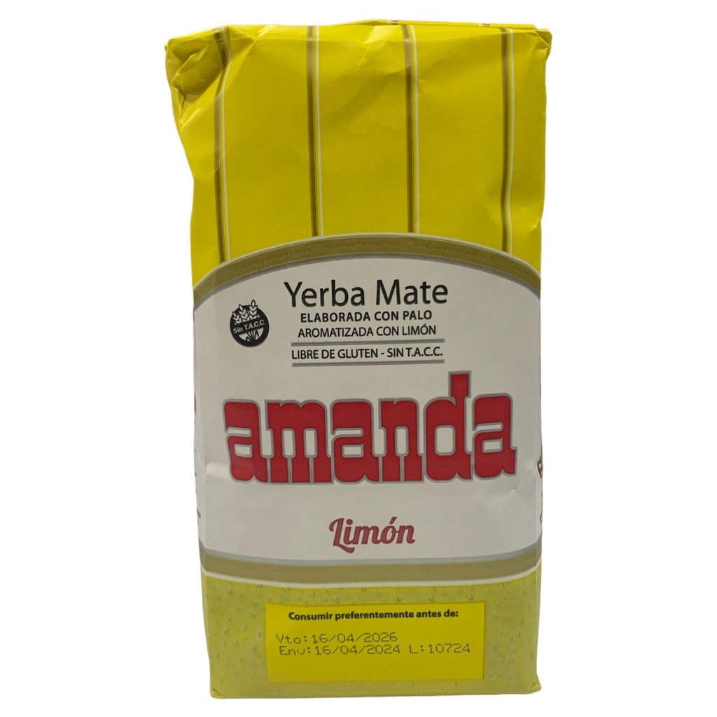 YERBA MATE AMANDA LIMON 500GR