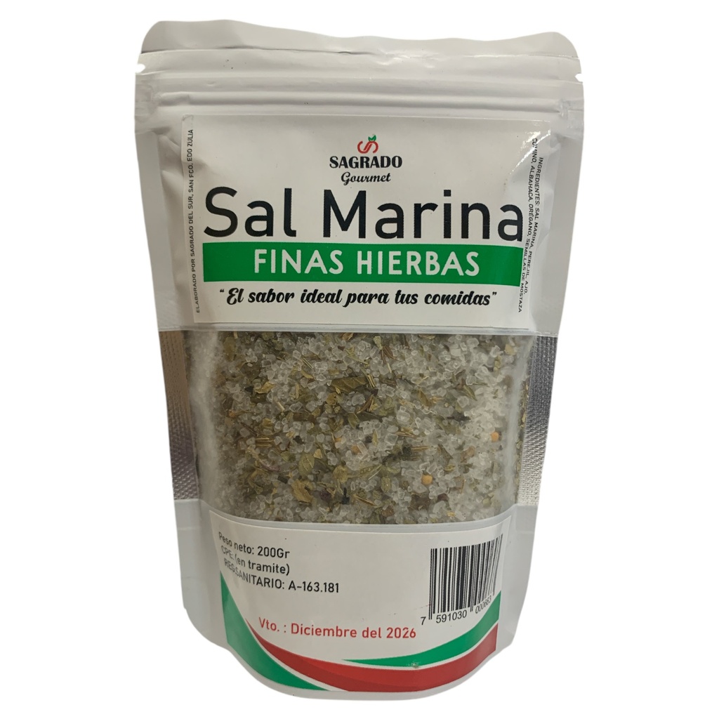 SAL MARINA C/ FINAS HIERBAS 200GR (SAGRADO)