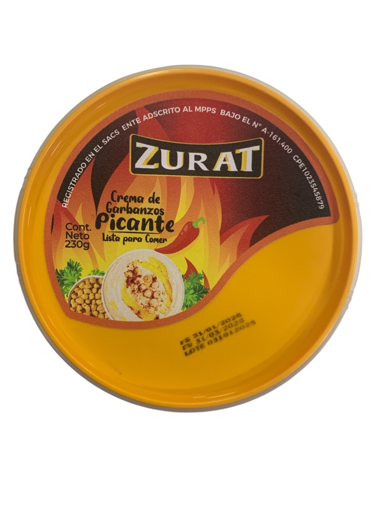 CREMA DE GARBANZO PICANTE ZURAT 230GR