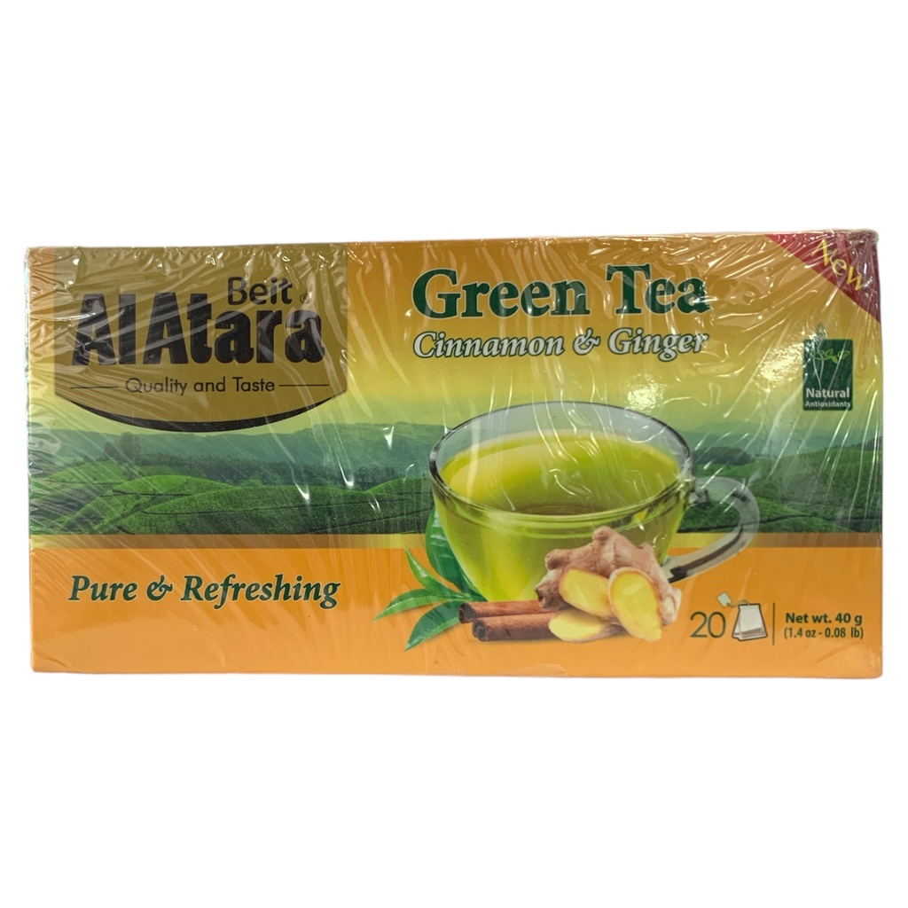 TE ALATARA GREEN TEA CINNAMON & GINGER - CANELA Y GENGIBRE 20 SOBRES