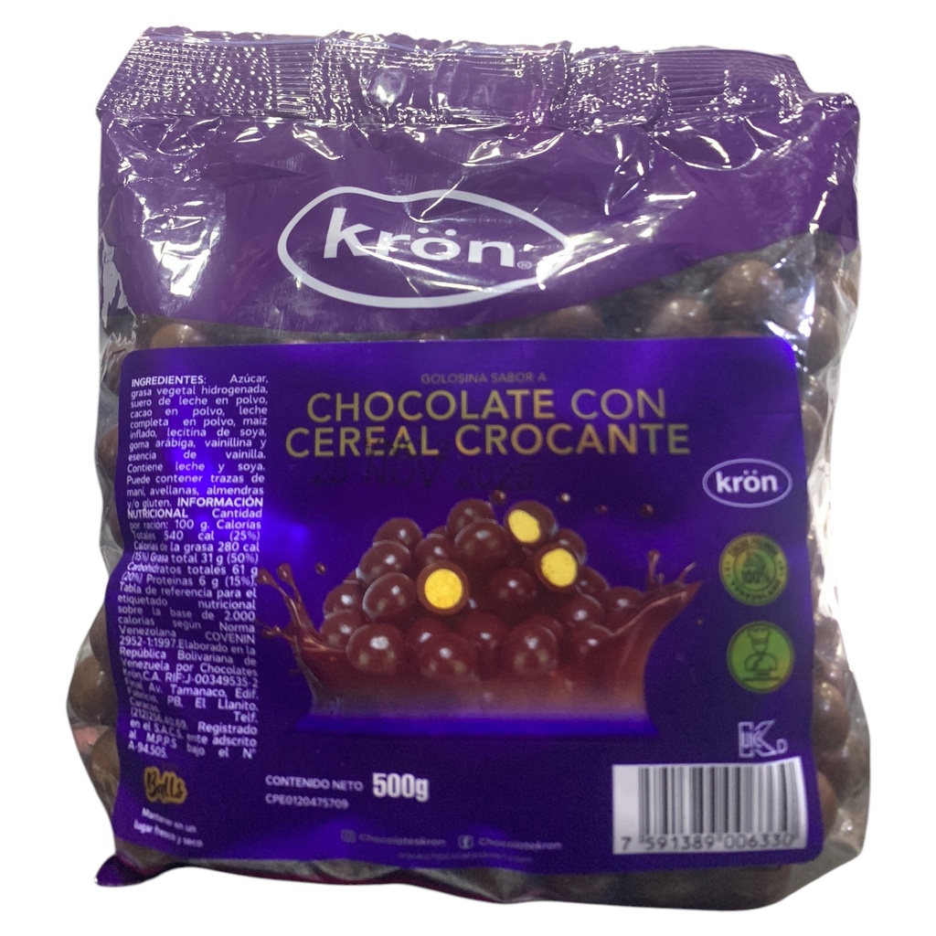 CHOCOLATE LECHE BALLS GRANDE KRON X KG