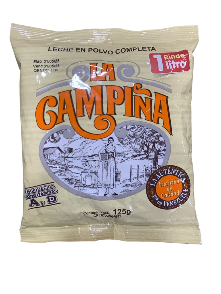 LECHE EN POLVO LA CAMPIÑA COMPLETA 125GR