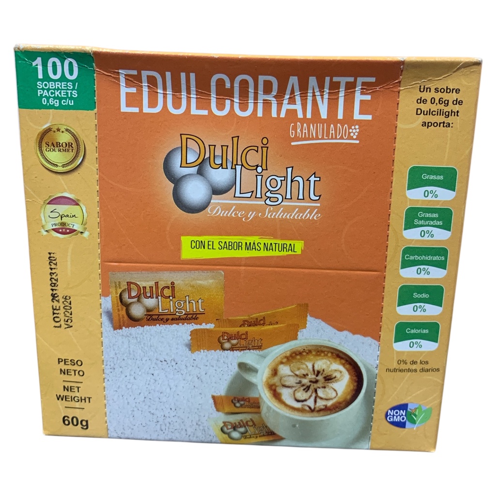 ENDULCORANTE GRANULADO 100SOB DULCI LIGHT 60GR
