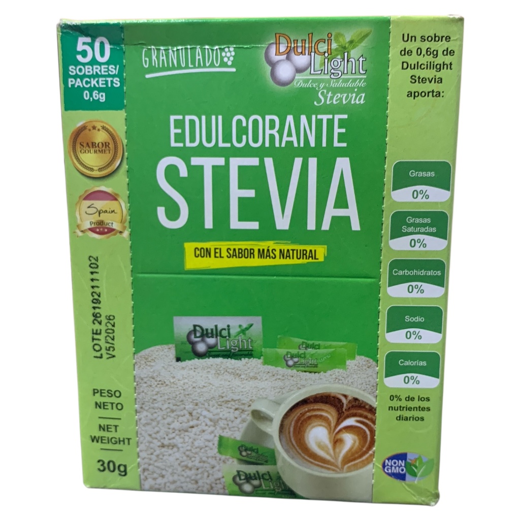 EDULCORANTE STEVIA 50SOB DULCI LIGHT 30GR