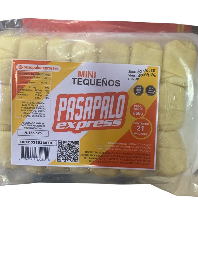 MINI TEQUEÑOS PASAPALO EXPRESS 21UND