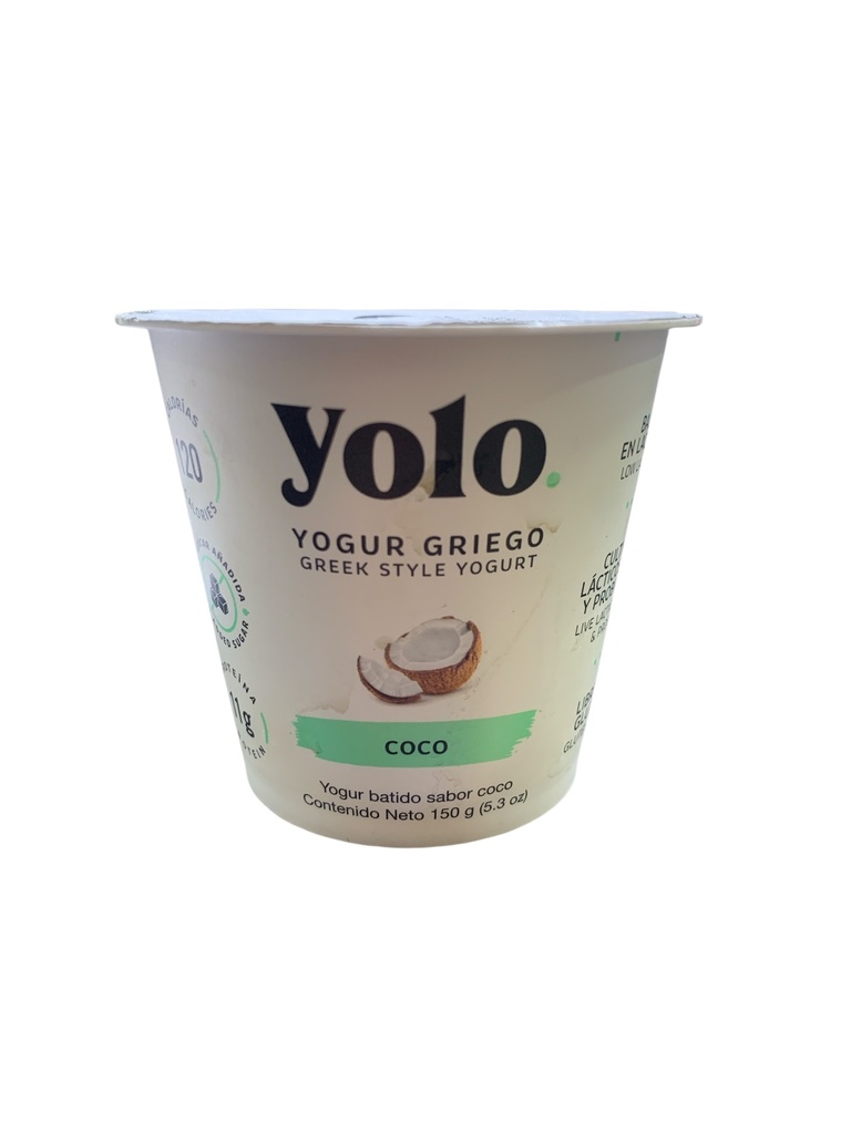 YOGURT GRIEGO BATIDO COCO YOLO 150GR