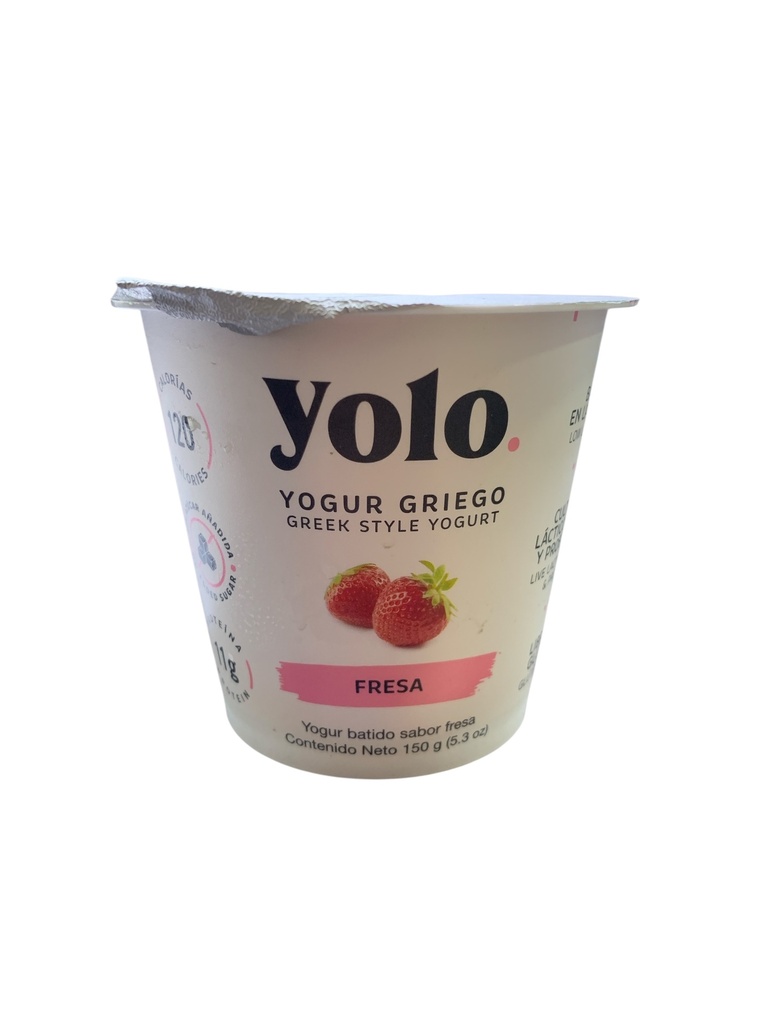 YOGURT GRIEGO BATIDO FRESA YOLO 150GR