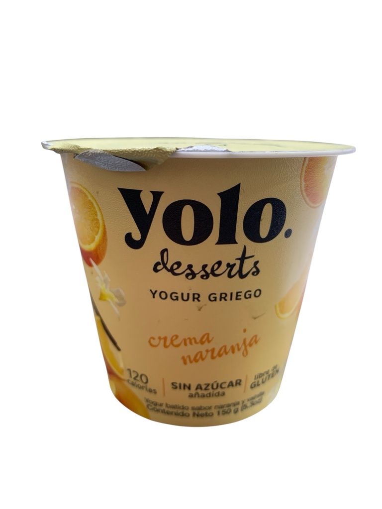YOGURT GRIEGO BATIDO CREMA NARANJA YOLO 150GR