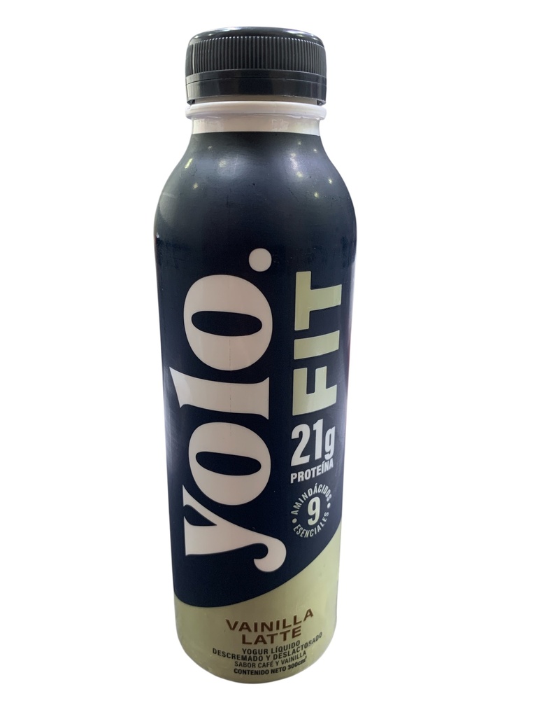 YOGURT LIQUIDO DESCREMADO Y DESTALACTOSADO FIT VAINILLA LATTE YOLO 300ML