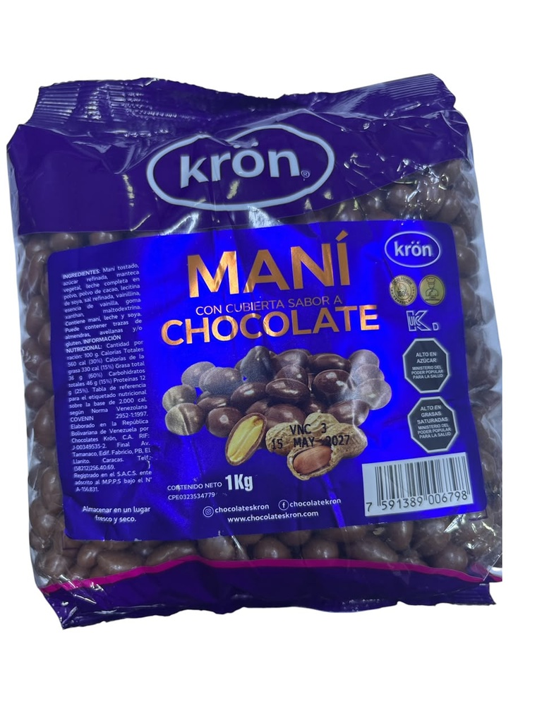 MANI COBERTURA CHOCOLATE KRON X KG