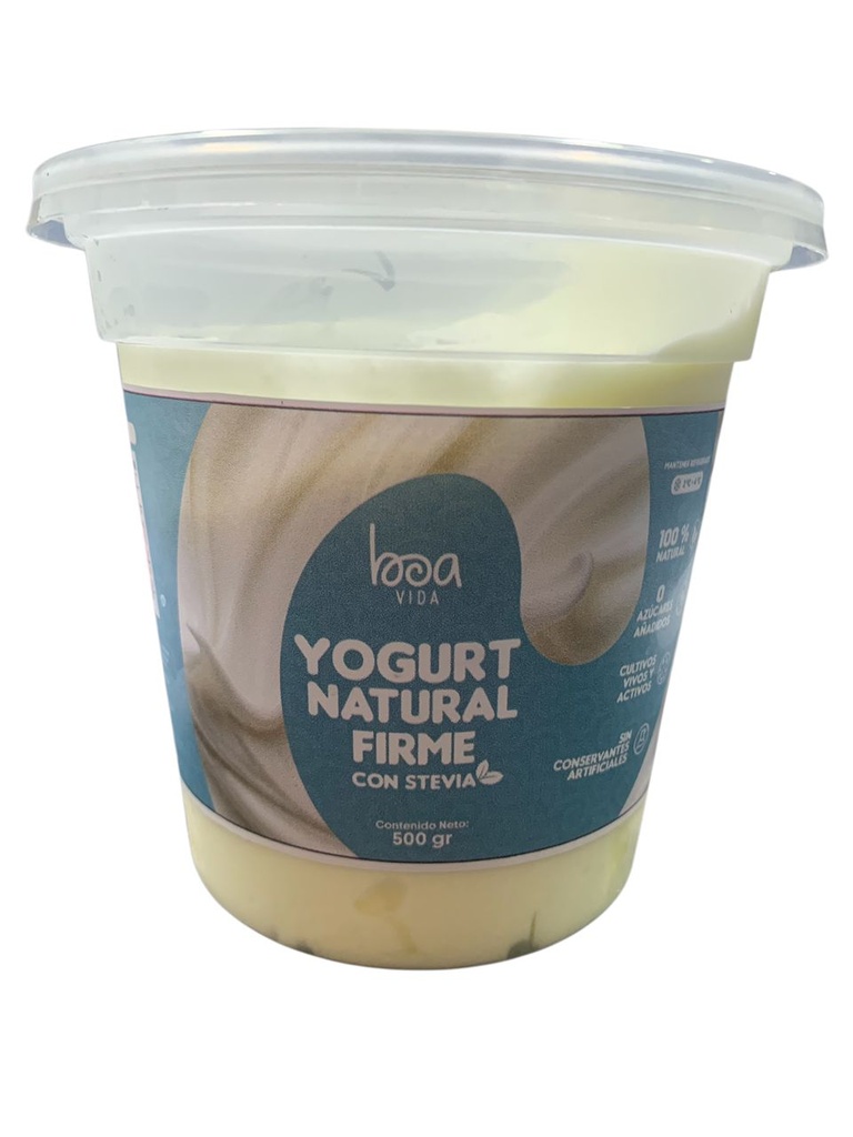 YOGURT NATURAL CON STEVIA 500GR BOA VIDA