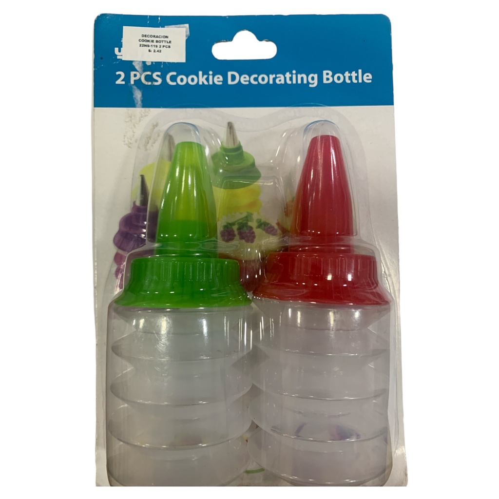 DECORACION COOKIE BOTTLE 22N9-119 2 PCS
