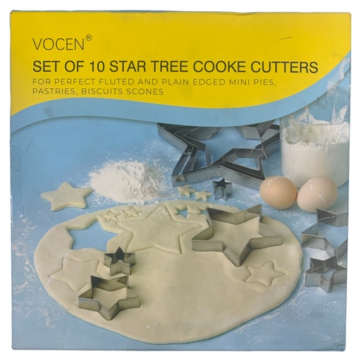 [K525] CORTADOR DE GALLETA ESTRELLA 10PCS 22N8-163