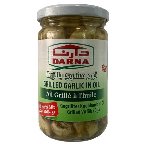 [K784] ENCURTIDO DE AJO CON ESPECIAS GRILLED GARLIC IN OIL DARNA 370GR