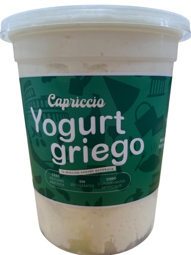 [K2532] YOGURT  GRIEGO SIN ENDULZANTE CAPRICCIO 900GR