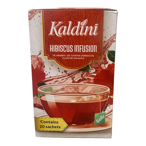 [K1027] TE HERBAL DE CAYENA FLOR DE JAMAICA-HIBISCUS INFUSION KALDINI 20 SOBRES