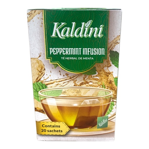 [K1358] TE HERBAL DE MENTA-PEPPERMINT INFUSION KALDINI 20 SOBRES