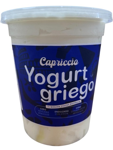 [K1613] YOGURT GRIEGO ENDULZADO CON STEVIA CAPRICCIO 900GR