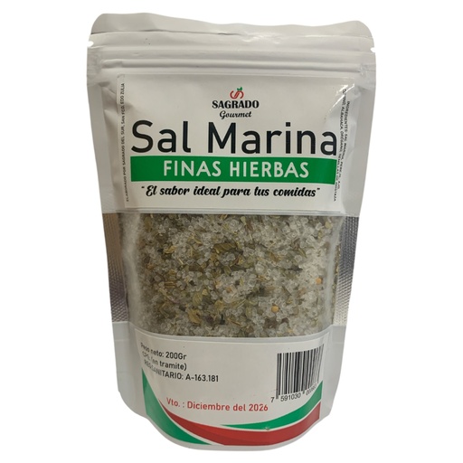[K0454] SAL MARINA C/ FINAS HIERBAS 200GR (SAGRADO)