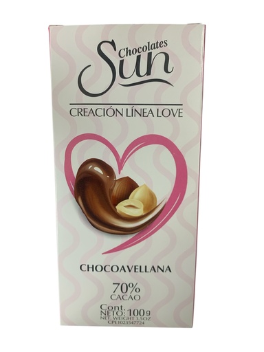 [k0233] CHOCOLATE SUN OSCURO AVELLANA 100GR