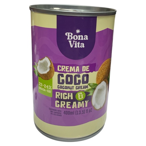 [K0438] CREMA DE COCO BONAVITA 400ML 22-24%