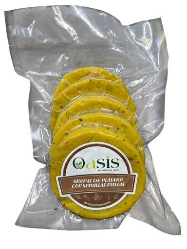 [K0585] AREPAS DE PLATANO PAQUETE 5UND OASIS