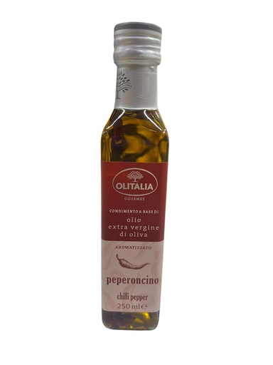 [K0604] ACEITE DE OLIVA EXTRA VIRGEN CON SABOR A PIMIENTO CHILE OLITALIA OCEANIA 250ML