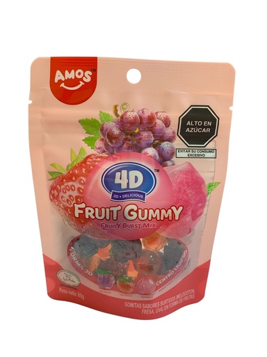 [K0612] GOMITAS DE FRUTAS 4D AMOS KALDINI 65GR