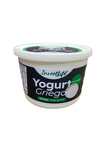 [K0720] YOGURT GRIEGO NATURAL INVERTLIFE 500GR