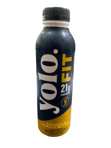 [K0681] YOGURT LIQUIDO DESCREMADO Y DESTALACTOSADO FIT BANANA & PEANUT BUTTER) YOLO 300ML