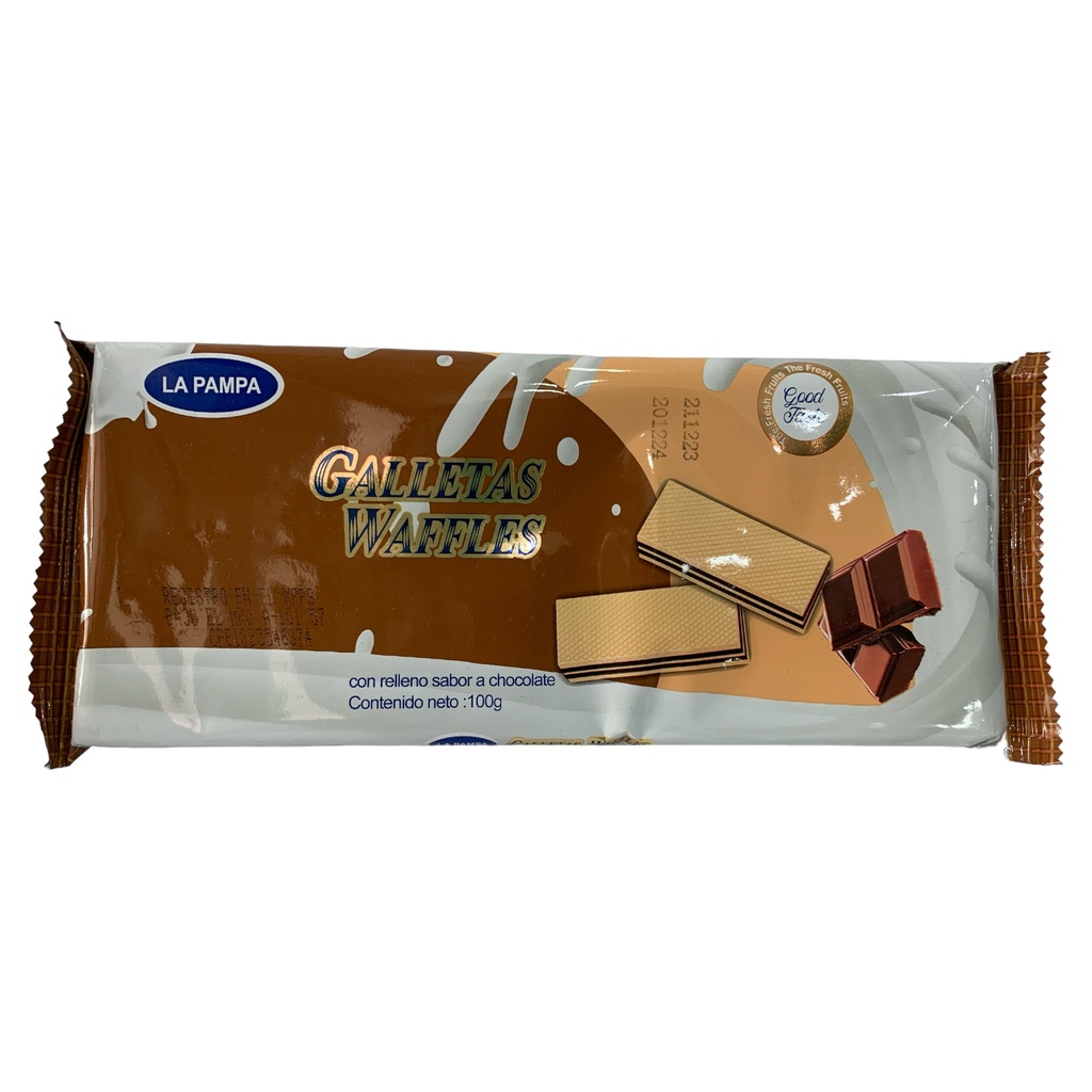 GALLETAS WAFFLE DE CHOCOLATE (LA PAMPA) 100GR