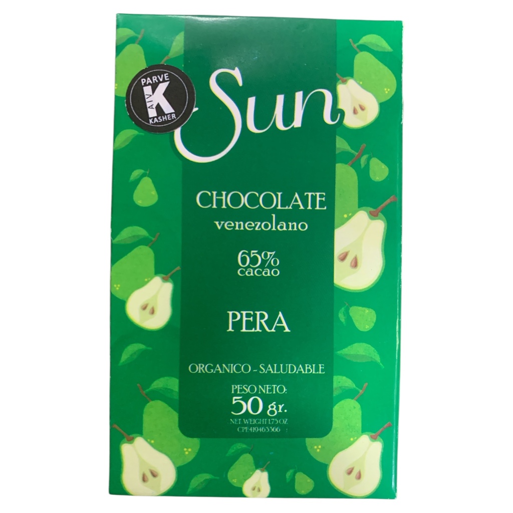 CHOCOLATE SUN PERA 50 GR