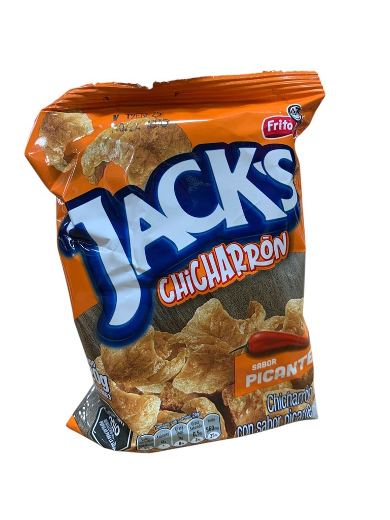 JACKS CHICHARRON PICANTE 20 GR