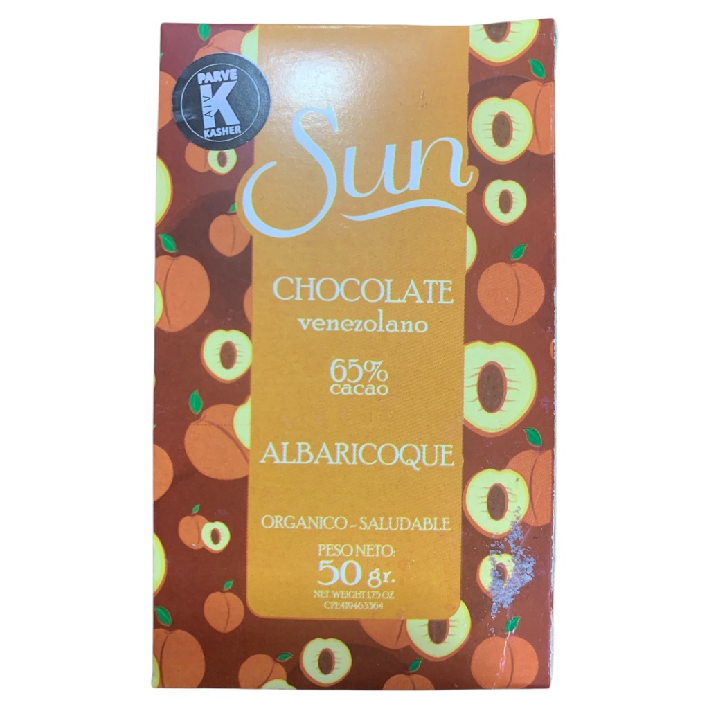CHOCOLATE SUN ALBARICOQUE 50 GR