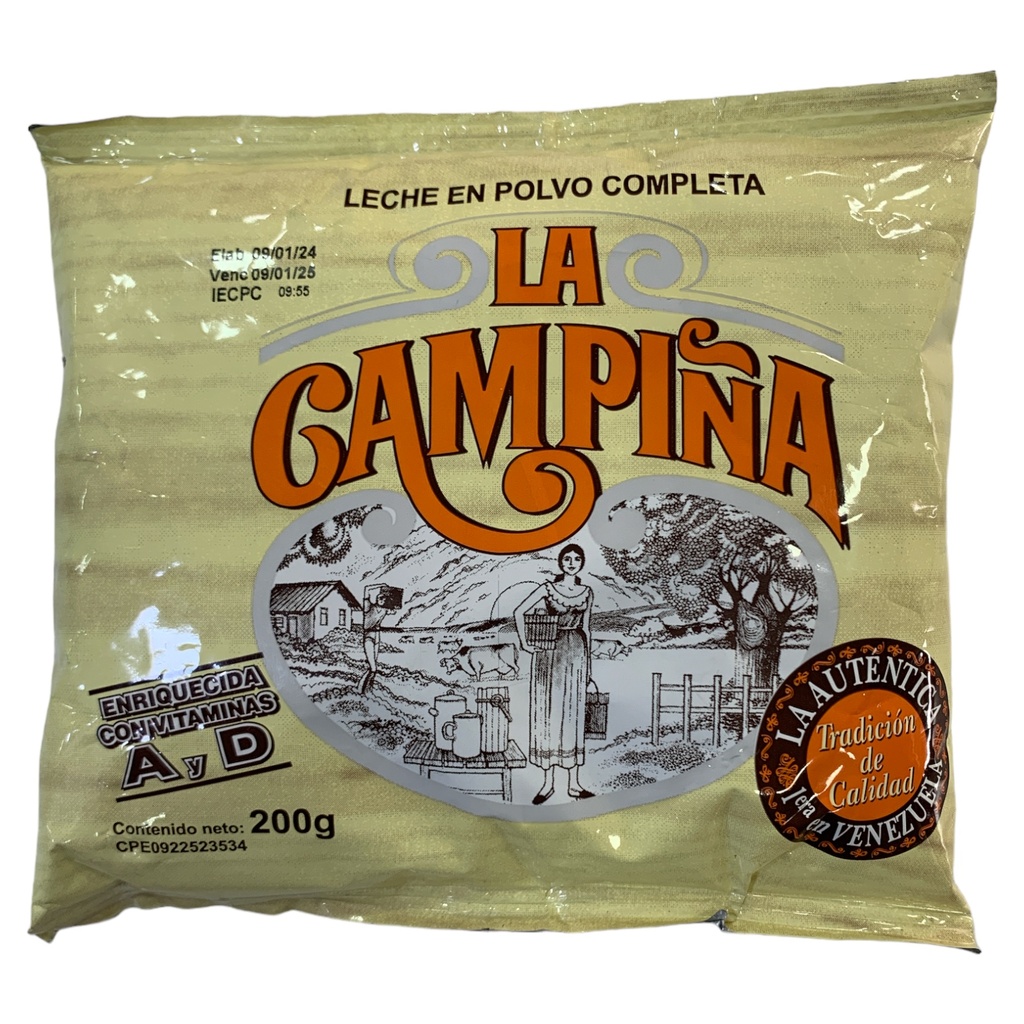 LECHE EN POLVO LA CAMPIÑA COMPLETA 200GR