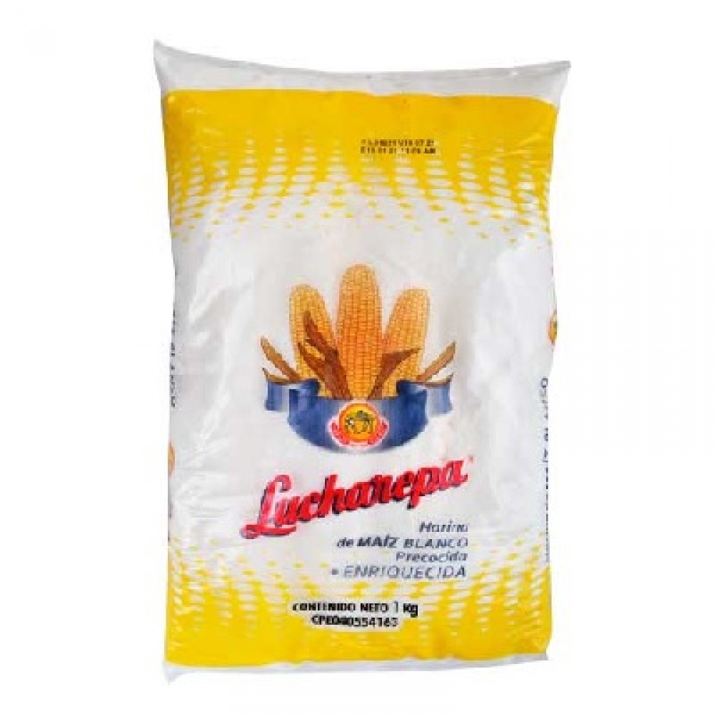LUCHAREPA HARINA DE MAIZ BLANCO 1 KG