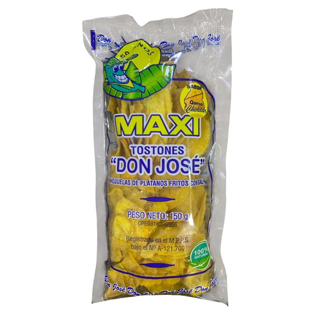 MAXI TOSTONES DON JOSE SABOR A QUESO CHEDDAR 150GR