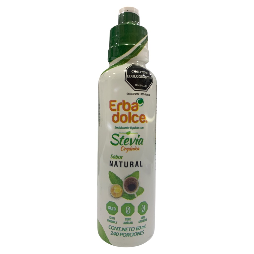 STEVIA LIQUIDA SABOR NATURAL ERBA DOLCE 60 ML