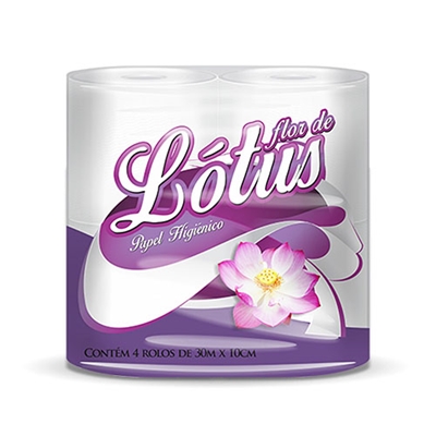 PAPEL HIGENICO FLOR DE LOTUS 4 ROLLOS UND