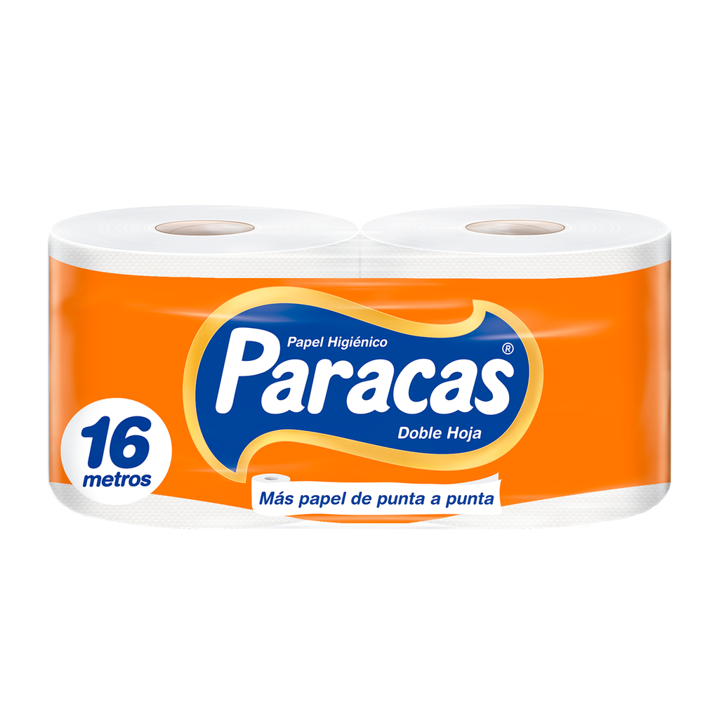 PAPEL HIGIENICO PARACAS NARANJA 150 HOJAS (PACK 2 ROLLOS)