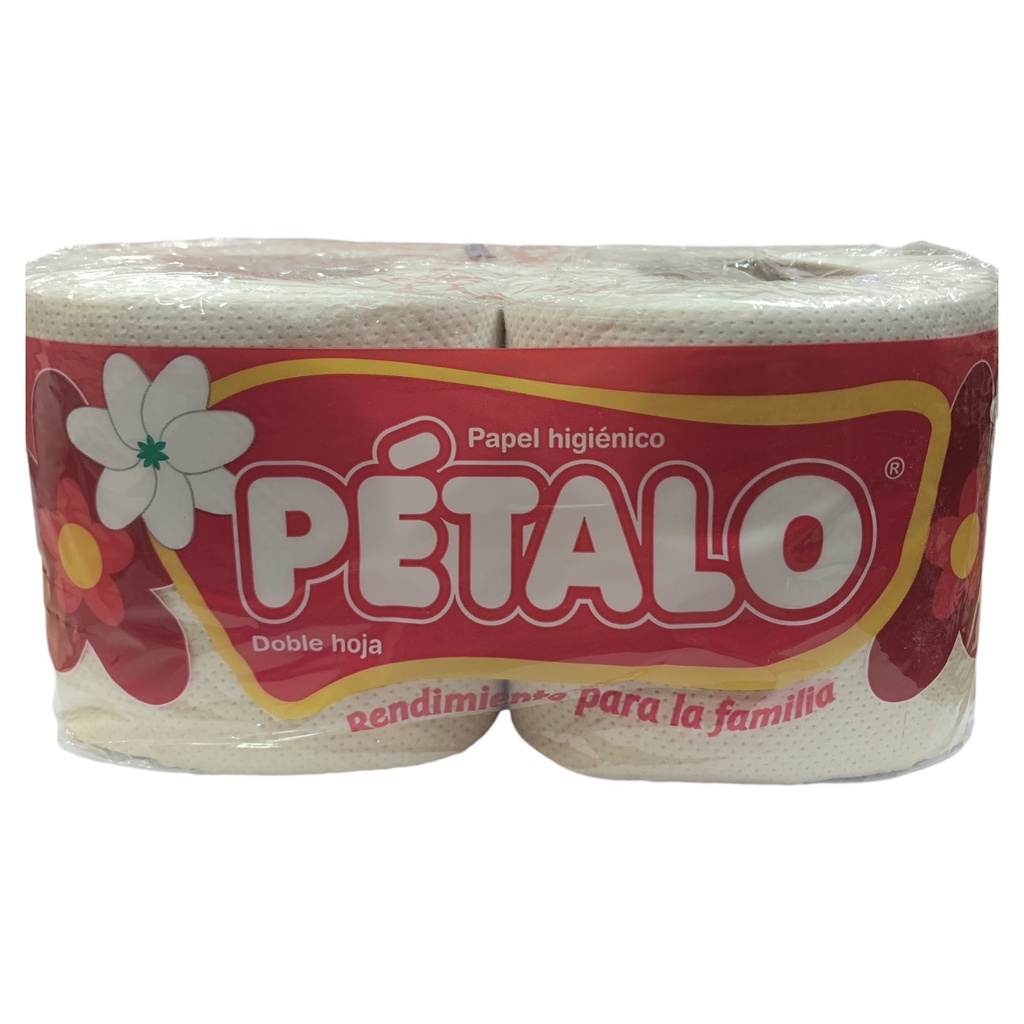PAPEL HIGIENICO PETALO 130 HOJAS DOBLES (PACK 2 ROLLOS)