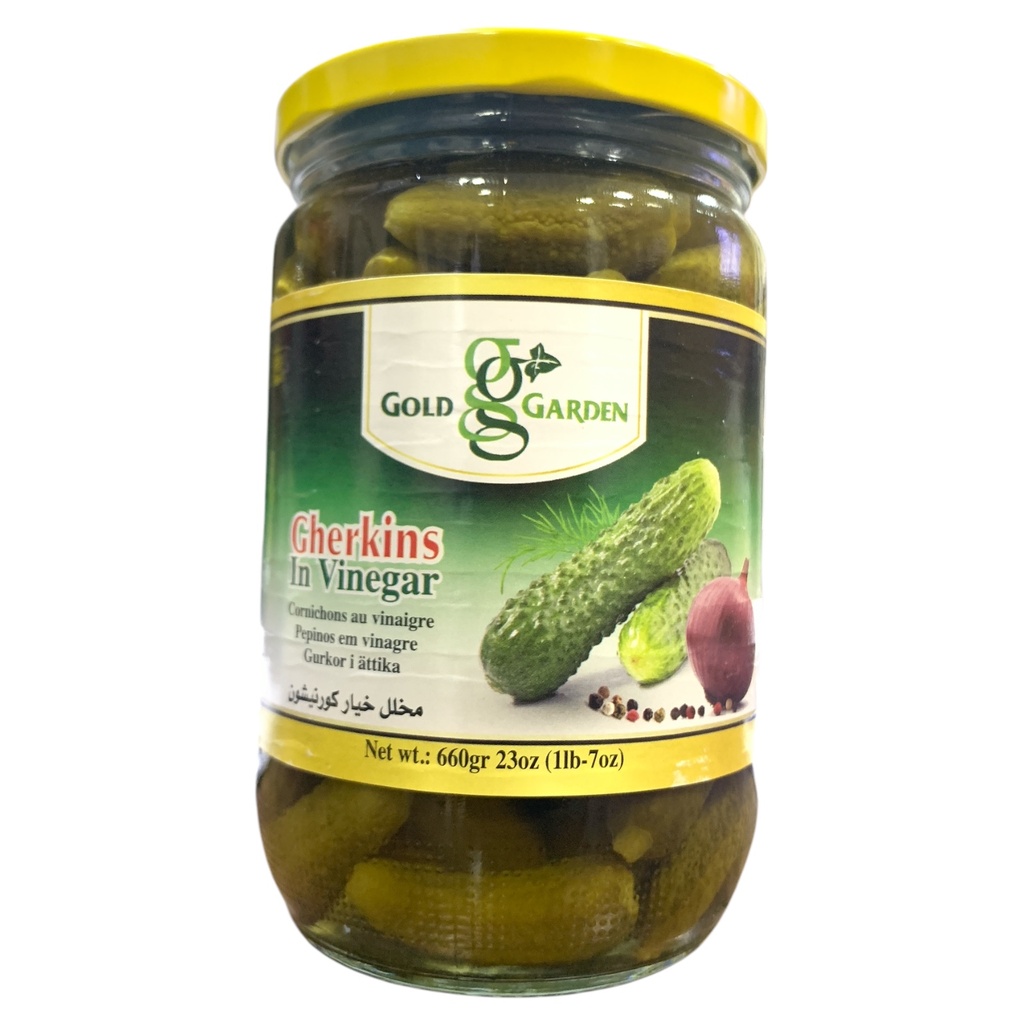 ENCURTIDO DE PEPINO (GHERKINS) 660GR GOLD GARDEN