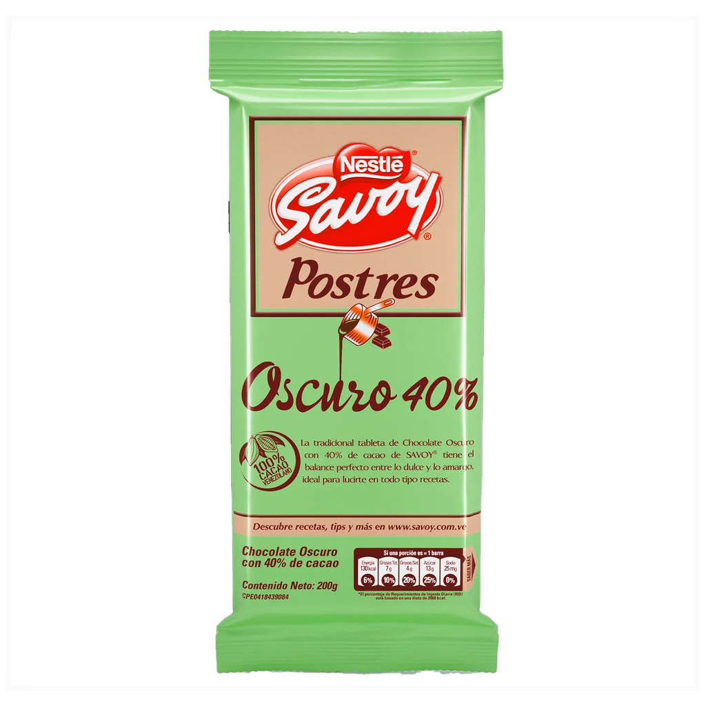 SAVOY POSTRE OSCURO 40%