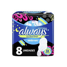 TOALLAS ALWAYS ULTRAFINAS NOCTURNAS 8 UND