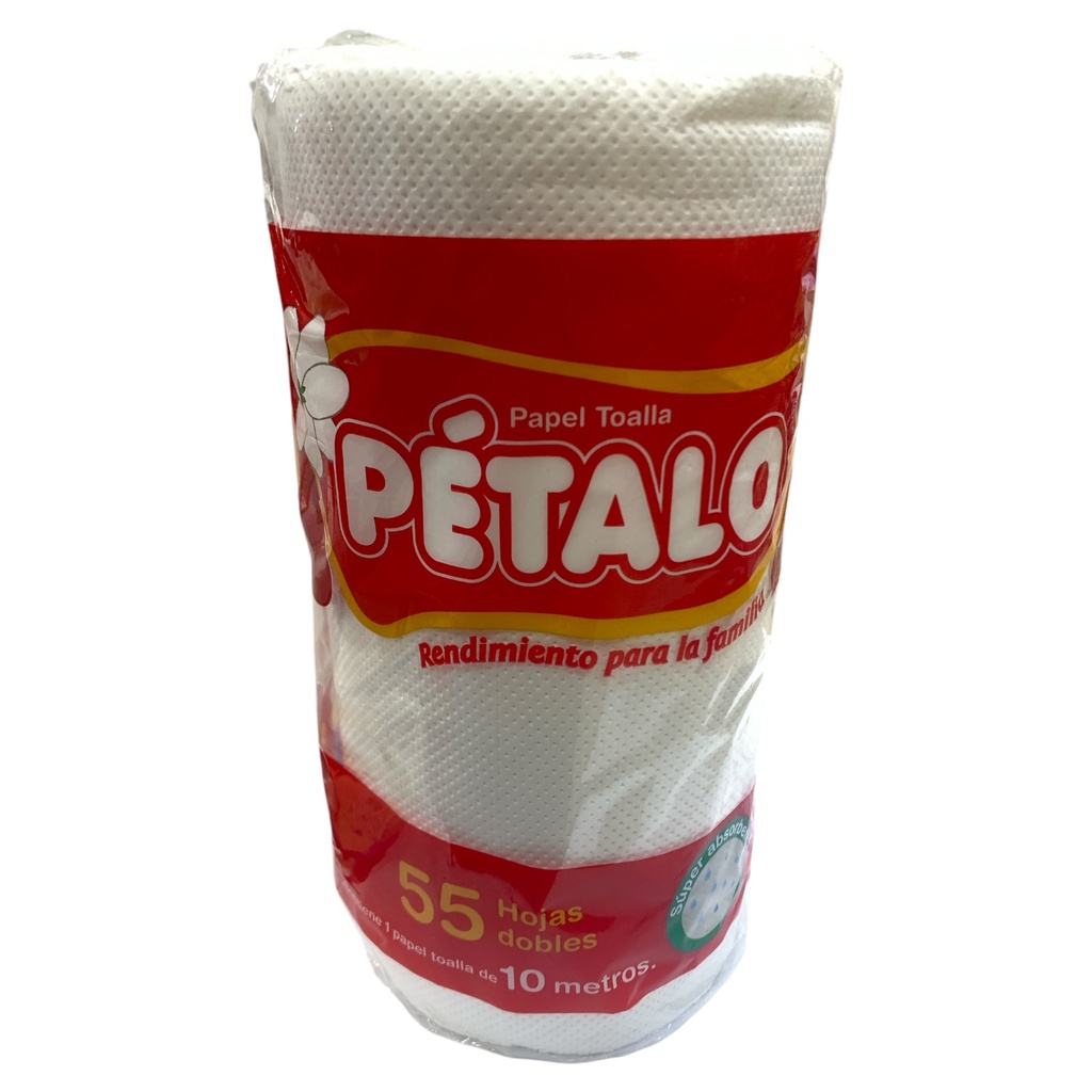 TOALLIN PETALO 55 HOJAS ABSORBENTES C/ROLLO (PACK 1 ROLLO)
