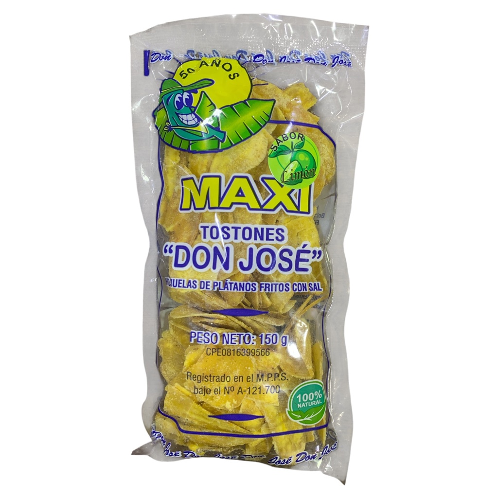 MAXI TOSTONES DON JOSE SABOR A LIMON 150GR
