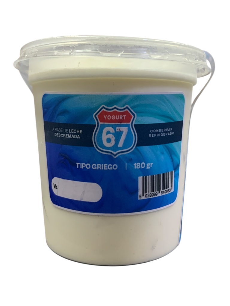 YOGURT GRIEGO DESCREMADO TIPO ARABE 67 180GR 7oz