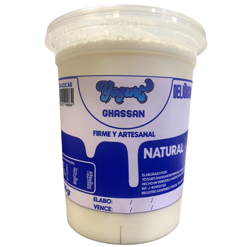 YOGURT NATURAL GHASSAN 800GR