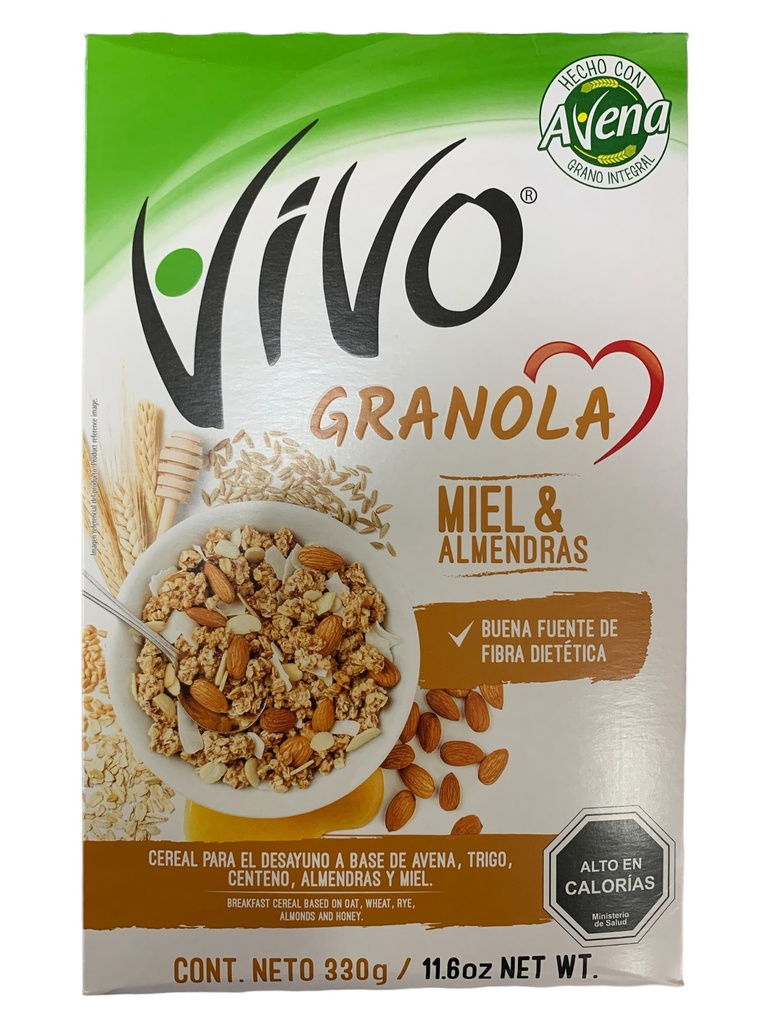 VIVO GRANOLA CON MIEL Y ALMENDRAS 330GR