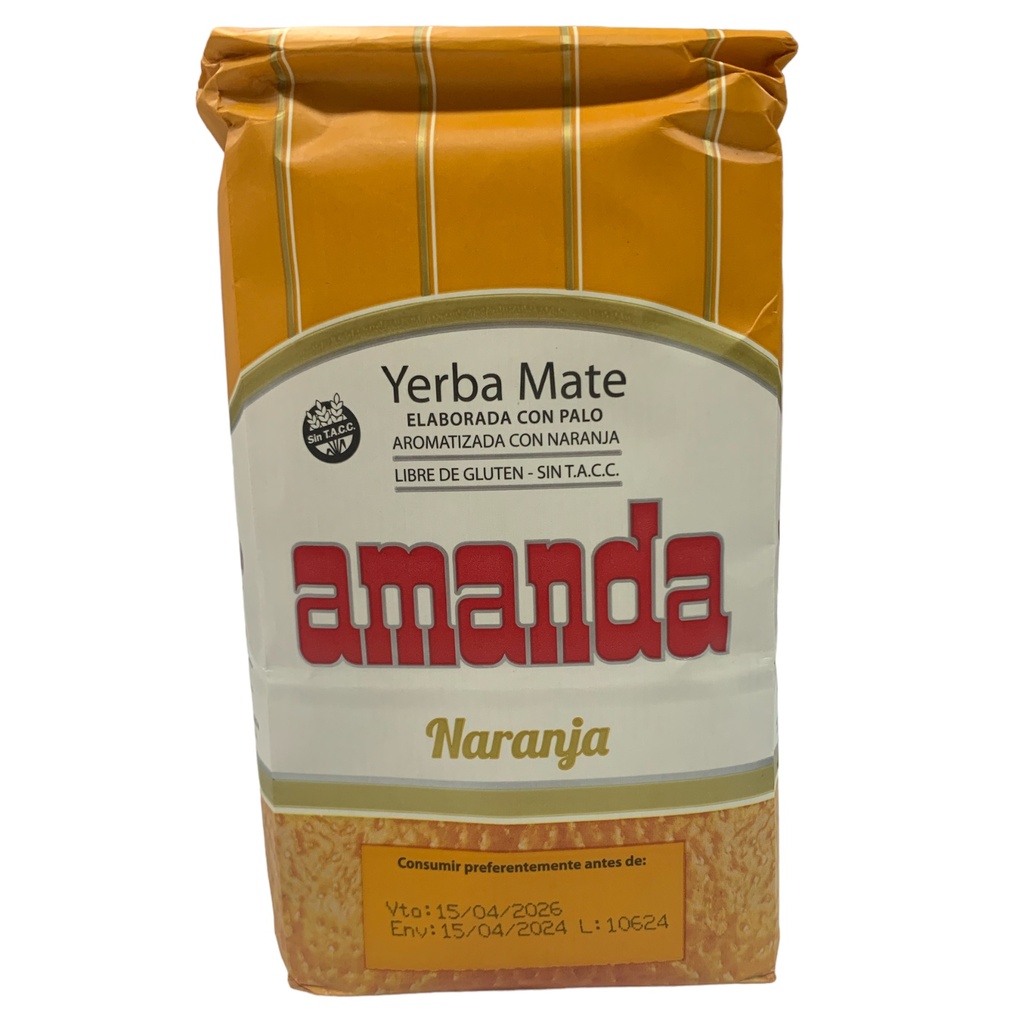 YERBA MATE AMANDA NARANJA 500GR